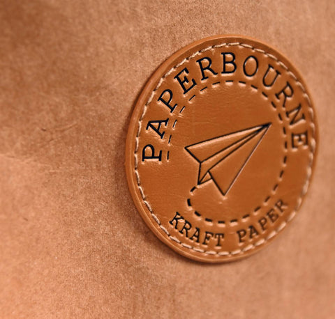 kraft papír anyag és logo